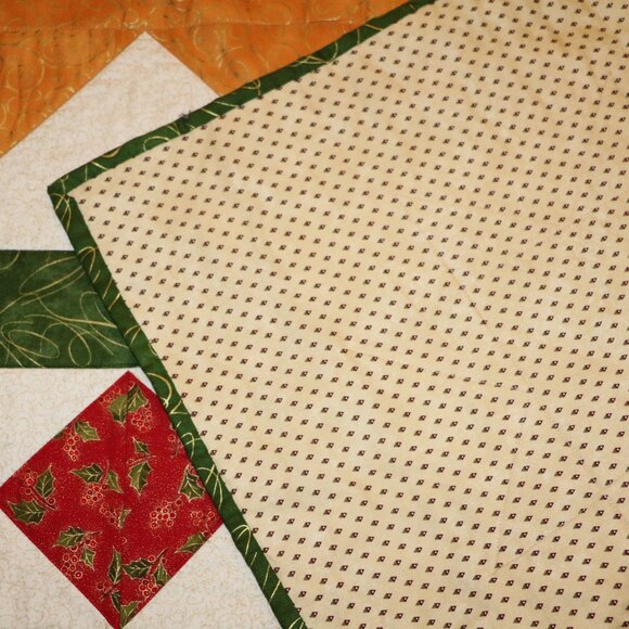Christmas Tree Skirt Quilted Handmade 56 X 56 - Picture 5 of 6